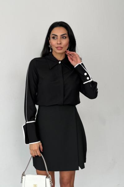 Biyeli  gömlek Siyah