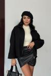 Oversize yakalı ceket  Siyah