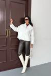 Oversize yakalı ceket  Beyaz