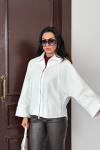 Oversize yakalı ceket  Beyaz