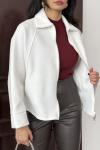 Oversize yakalı ceket  Beyaz