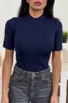 Balikçı kısa kol triko Lacivert