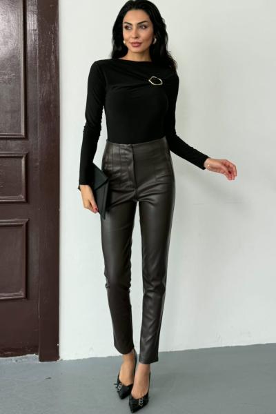 Deri pantolon Kahverengi